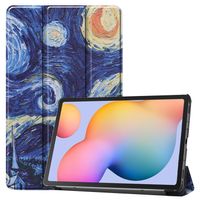 Case2go - Prípad kompatibilný s Samsung Galaxy Tab S6 Lite (2020/2022) -  Koženka Pokryť - Hviezdna obloha
