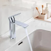Homelody Badezimmer Wasserhahn Einhebelmischer Waschtischarmatur Verchromt Waschtisch Mischbatterie mit Schlauch Waschbeckenarmatur Polieren Edelstahl