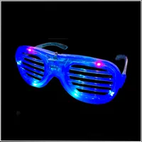LED Brillen Partybrille, 4 Farben, leuchtet, blinkt / Atzenbrille / Atzen / Hochzeit / Konzert / Party (blau)