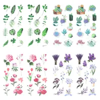 Oblique Unique 18 Blumen Sticker Pflanzen