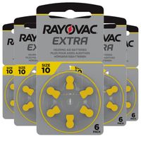 Hörgerätebatterien Rayovac 10, 5 Plaketten