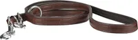 Verstellbare Echtleder Hundeleine Basic Plus M Braun
