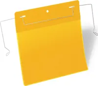 DURABLE Záv?sná kapsa s drát?ným úchytem A5, na ší?ku, žlutá, 175204, 50 ks