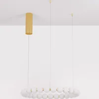 Nova Luce PERLA LED závěsné světlo zlaté 56W teplá bílá 200x62cm stmívatelné 9695230