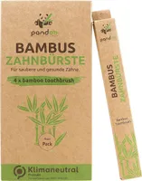 PANDOO Bambus Zahnbürste 4er Pack