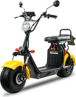 Elektrický skútr BILI COCO G4 1500 W, 60V 12Ah lithiová baterie, 45 km/h, žlutý