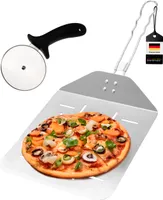 bremermann 2-dielna súprava škrabky na pizzu - škrabka na pizzu a krájač na pizzu z nehrdzavejúcej ocele