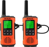 Radiotelefon Retevis RT45P PMR (wodoodporny IP67, 16 kanałów, latarka LED VOX, radio alarmowe SOS z akumulatorem, dla dorosłych, myśliwski, kempingowy, do pływania), zestaw 2 szt