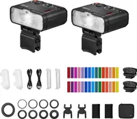 Godox MF12-K2 2ks Makroblesk 2,4G bezdrátový přenos Řídicí číslo 16 TTL M režim s barevným filtrem Studená patice pro portrétní fotografii Rostliny Hmyz Potraviny Šperky Makrofotografie