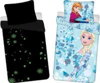 Poszwa na kołdrę Disney Frozen, Sisters Glow in the Dark - 140 x 200 cm + 70 x 90 cm - bawełna