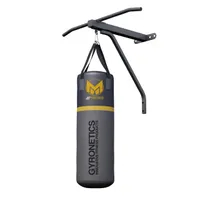 GYRONETICS® Boxsack mit Klimmzugstange - Wandhalterung, 21 kg gefüllter Sandsack, 80 x 27 cm, Drehwirbel, Pull Up Bar bis 120 kg Belastbar, Stahl - Training Bag, Boxen, Kickboxen, MMA, Muay Thai