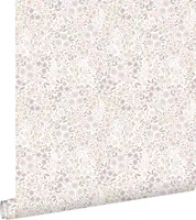 ESTAhome Tapeta lila růžové květy - 139531 - 53 cm x 10,05 m