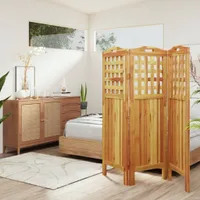 vidaXL 3-tlg. Paravent 121,5x2x115 cm Massivholz Akazie