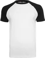 Build Your Brand - Raglan Contrast Tee - White - XL