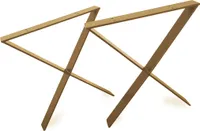 modernLOFTart X, Tischbeine, Tischgestell, Tischkufen, Tischfüße, Stahl, Metall, Industrial, Loft, Tisch, 60x72 cm, Gold
