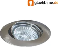 Einbaustrahler Eisen / Edelstahl gebürstet schwenkbar für GU10 und GU5.3 Leuchtmittel