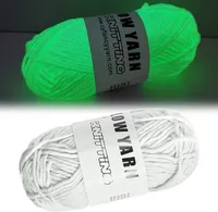 Leuchtendes Handstrickgarn, Leuchtwolle Glow In The Dark, 50G DIY Stoff Polyester Handstricken, Handstrickgarne (Weiß)