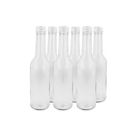 6er Schraubflaschen EUROHOME 350ml Vorratsflaschen inkl. silbernen Schraubverschluss - die Glasflaschen sind spülmaschinengeeignet - 23cm