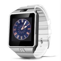 Touchscreen Smartwatch DZ09 mit SIM Support Kamera Mikrofon Freisprechen MicroSD Weiß
