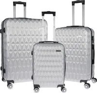 Weissmantel 3er Koffer Set Hartschalenkoffer Koffer Trolley Reisekoffer Kofferset xl mit Bordgepäck als Handgepäck Suitcase 3 teilig Rollkoffer