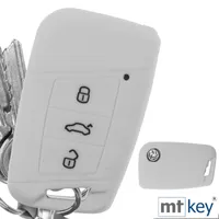 Soft Case Schutz Hülle Auto Schlüssel für Mercedes Benz Smartkey E-Klasse  W212 S212 C207 A207 CLS CLA 117 B-Klasse W242 W246 A-Klasse W176 S-Klasse  W221 W222 V-Klasse W447 / Farbe: Weiß: 