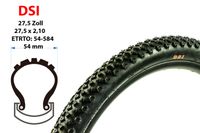 27,5 Zoll DSI Fahrrad Reifen 27.5x2.1 MTB 54-584 tire schwarz