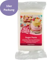 10x FunCakes Fondant Bright White Vanille 250g