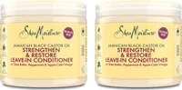 SheaMoisture Strengthen & Restore Leave-In Conditioner 2x 431ml für lockiges, chemisch behandeltes oder hitzegestyltes Haar ohne Silikone und Sulfate