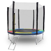 Trampolin-King 430cm Trampolin mit Sicherheitsnetz, Randabdeckung, Leiter, Bunt MS-17141