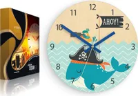 ModernClock, wanduhr, Silent Wanduhr, Wanduhr für Kinder Pirat 30cm