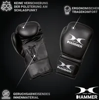 HAMMER Box-Set Sparring Professional, Boxsack 80 cm, Boxhandschuhe, Springseil