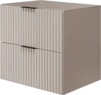 Rodan | Koupelnová Skříňka 60 cm | Béžová Matná | Š/V/D 60/57/46 cm | 2 Zásuvky s Tichým Dovíráním | Koupelnový Nábytek | Bez Desky