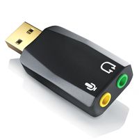 CSL Externe USB Soundkarte mit 5.1 Virtual Surround Line-Out & Mikrofon-In Anschlüsse