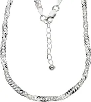 Fußkettchen Singapur Silber 925 Länge 27 cm Stärke 3 mm