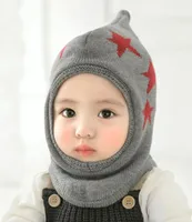 Schlupfmütze Baby Jungen Mädchen Wintermütze Strickmütze Balaclava 3-24 Monaten Grau