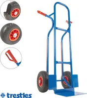 TRESTLES Profi Sackkarre Transportkarre Sackkarren Vollgummireifen 250kg S04blau
