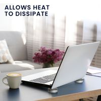kwmobile Laptop Ständer klein universal - Hitzeschutz Erhöhung Unterlage Notebook Halter - höhenverstellbar - Grau Silber