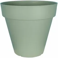 SOLEILLA runder Blumenkasten - Kunststoff Ø 50 cm - Tongrün