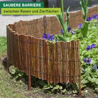 Beeteinfassung aus Weide gerundet
