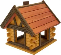4iQ Massivholz-Vogelfutterhaus BOGATKA I 38x38x40 cm