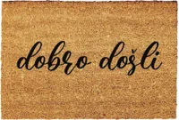 Giftstory Fußmatte Kokos DOBRO DOSLI - Geschenk -Fussmatten Haustür - Willkommen Doormat - Lustig Türmatte - Größe: 60x40 cm