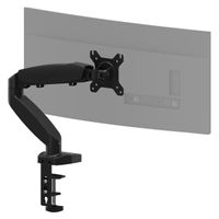 huzaro Motion 1.2 | 1 Monitor Halterung Ständer | für 15-27 Zoll PC-Bildschirme VESA 75 & 100 mm | Höhenverstellbare Neigungen Dreht Schwenken | 7 kg