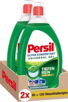 Persil Ultra Konzentrat Universal Gel Waschmittel (2 x 65 Waschladungen), hochkonzentriertes Vollwaschmittel mit Tiefenrein-Plus Technologie gegen hartnäckigste Flecken