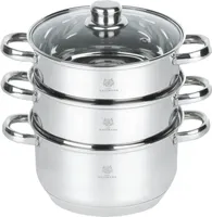 Karl Hausmann Dampfgarer 2,4L Dampf Kochtopf 18cm Mantykocher Dampfkocher Gemüse-/ Kartoffeldämpfer