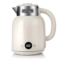 LEHMANN Elektrischer Wasserkocher mit Temperatureinstellung 1,5L, 2200W, Temperaturwahl 40-100°C, Warmhaltefunktion