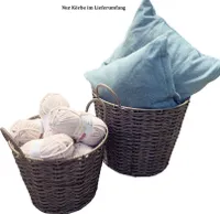 Weidenkorb Aufbewahrungskorb Set 2x Wäschekorb Regalkorb Kartoffelkorb Füllkorb