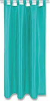 Gardine Alessia blickdicht mit Schlaufen, Maße: 140x145cm, Farbe: Türkis