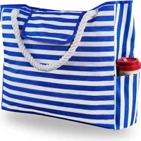 Damen Strandtasche Große, XXL Familie Segeltuch Umhängetasche, Beach Bag für Reisen, Strand, Schwimmbad