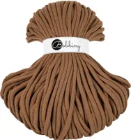 BOBBINY 9mm Jumbo Flechtkordel 1200 g Garn Makramee 100 m, Farbe:Caramel