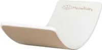 MeowBaby® Dřevěná balanční deska pro děti Montessori Balance Board White 80x30cm s plstí Beige
